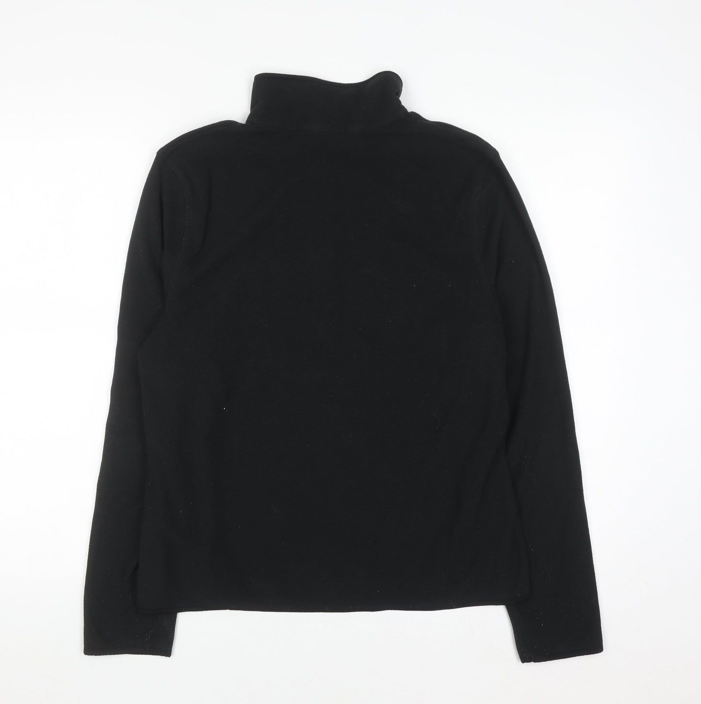 Primark Women Black Fleece 1/2 Zip Pullover Sweatshirt Size 12/14 Medium