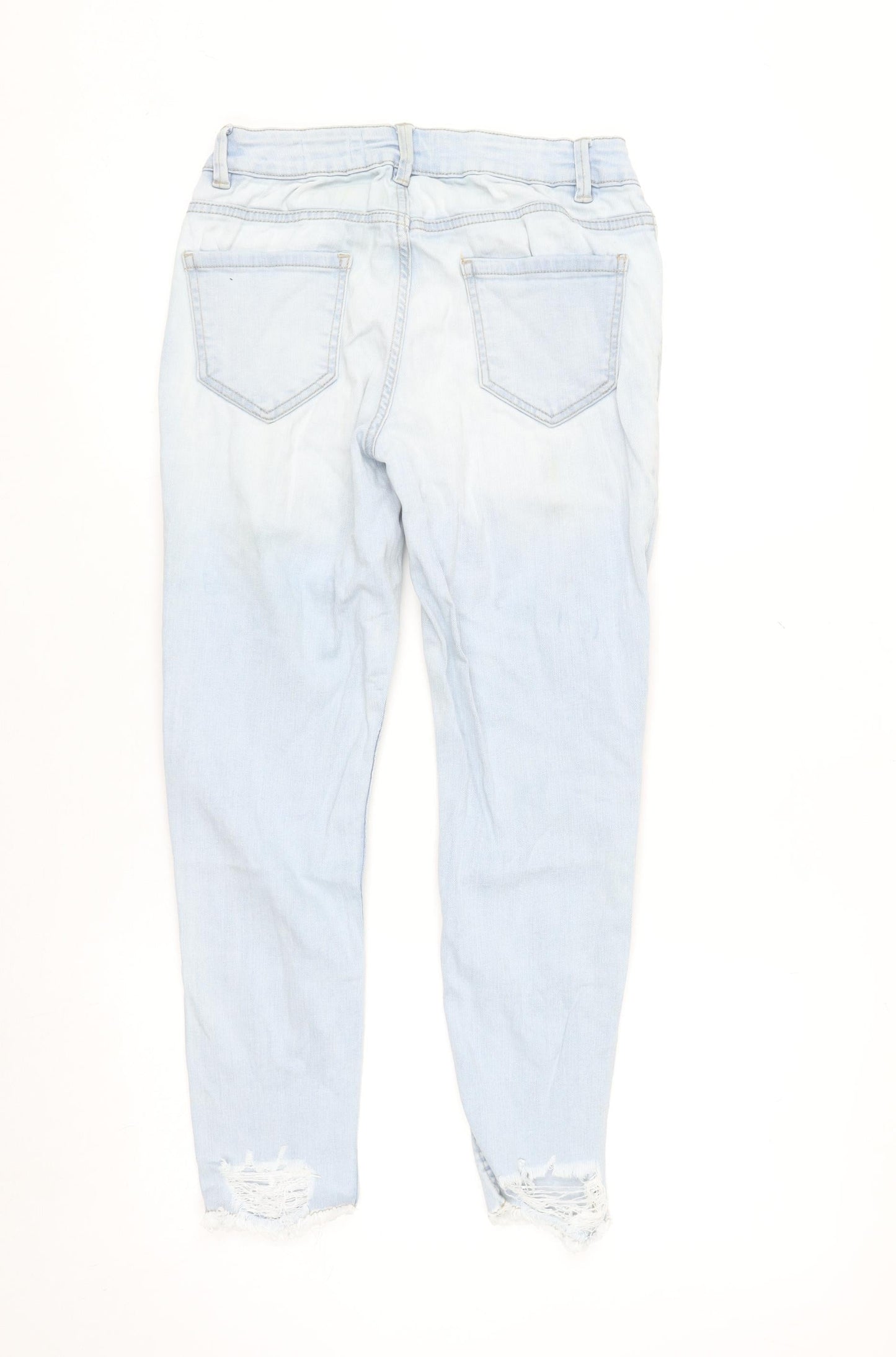 New Look Petite Jenna Blue Distressed Skinny Jeans UK 10