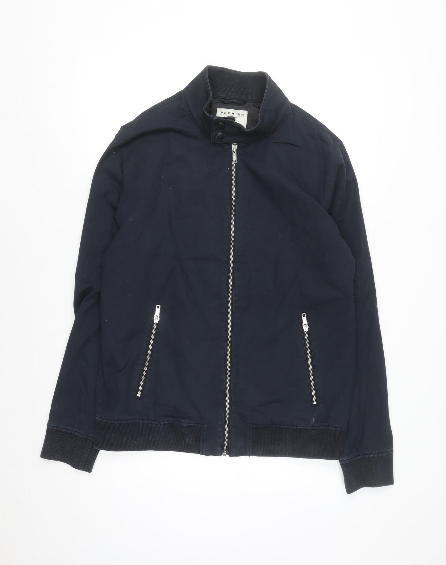 Jack & Jones Premium Men's Navy Cotton Bomber Jacket Size L