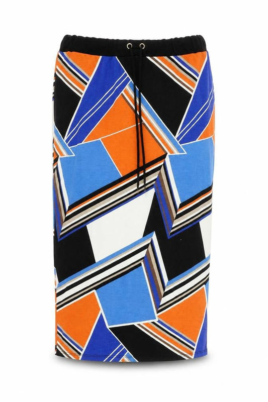 Dorothy Perkins Women’s Multicoloured Geometric Midi Pencil Skirt Size 8