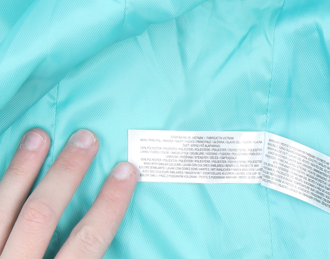 Primark Women Blue Blazer Size 4 Double Breasted Lined Jacket