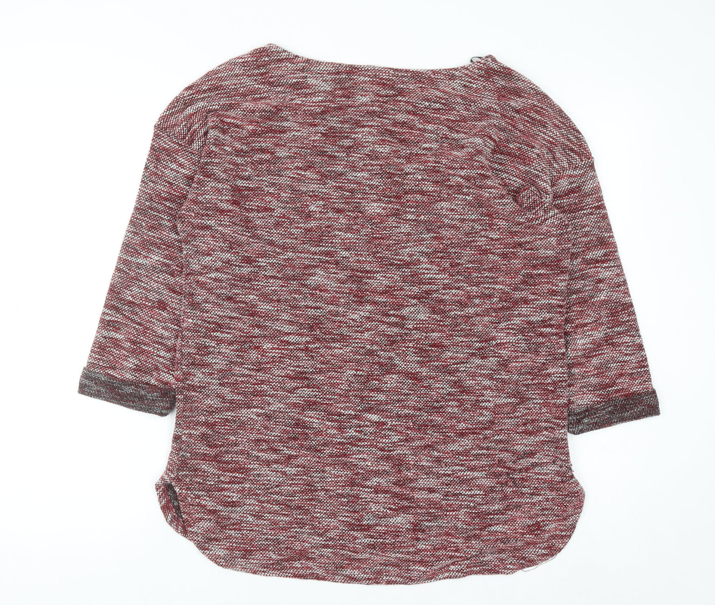 Next Women Red Knit Crew Neck Pullover Jumper Size 14