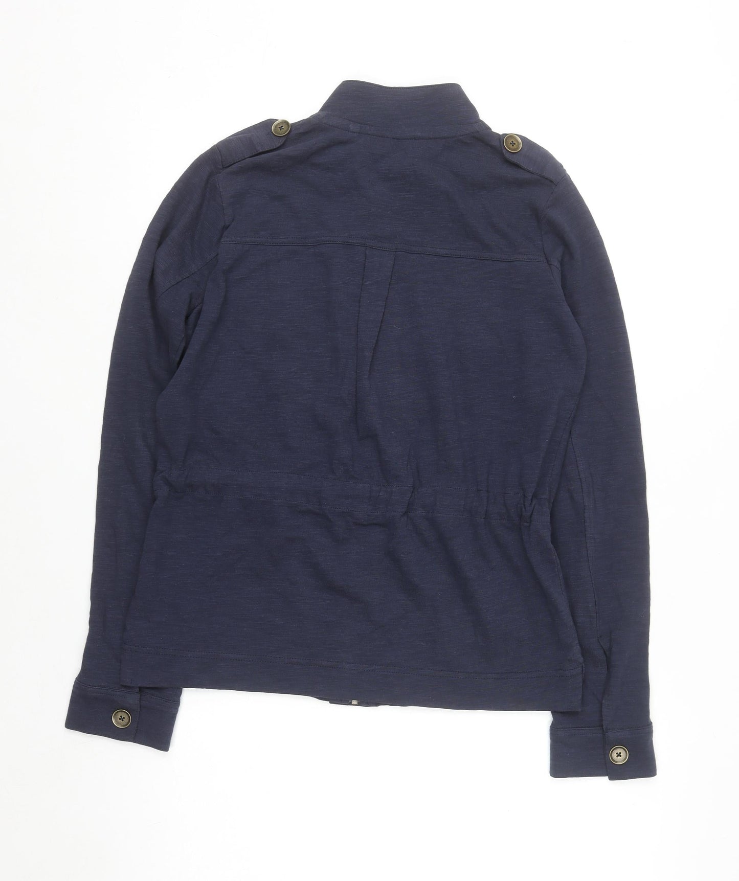 Next Women’s Blue Cotton Military Button Jacket Size 6