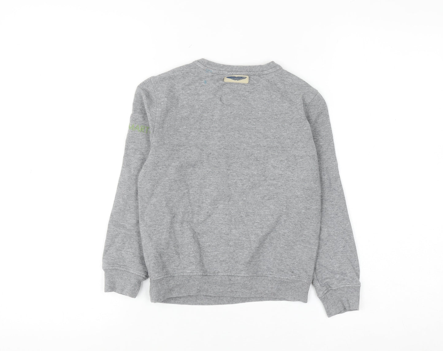 Aston Martin Boys Grey Cotton Pullover Sweatshirt Size 6 Years