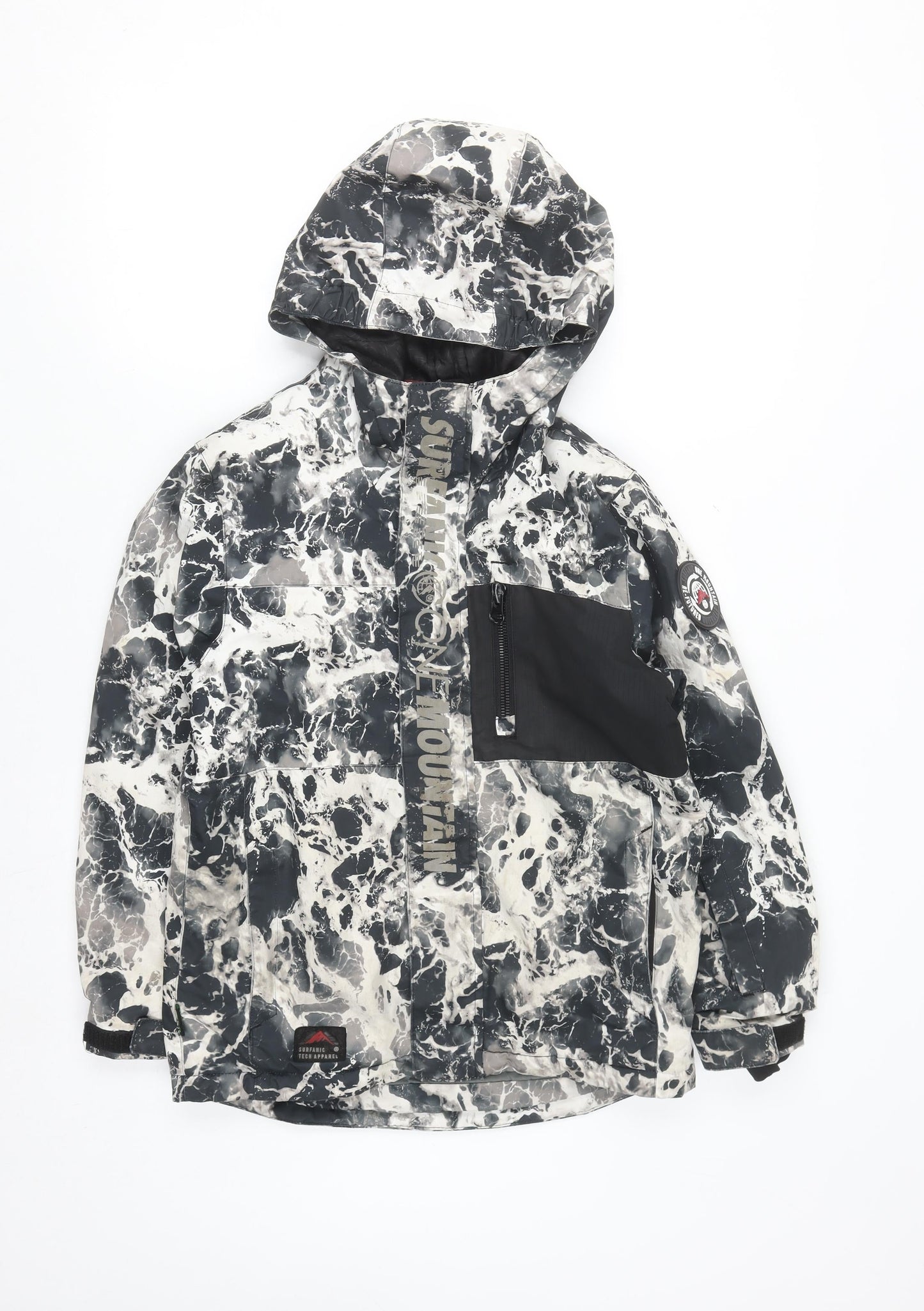 Surfanic Boys Multicoloured Ski Jacket Hooded Waterproof 12 Years