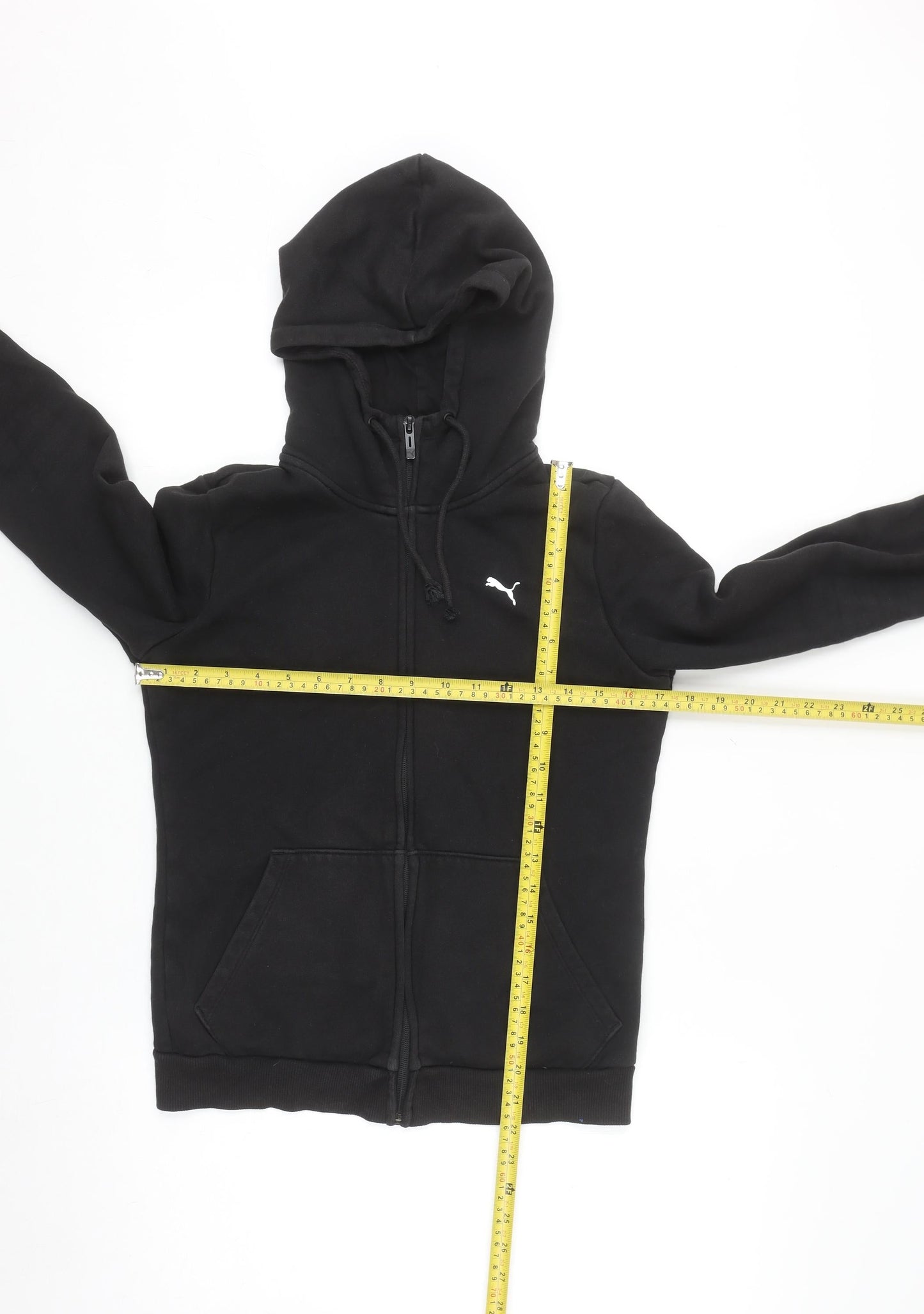 Puma Men's Black Full Zip Hoodie Size S Sportswear Fleece