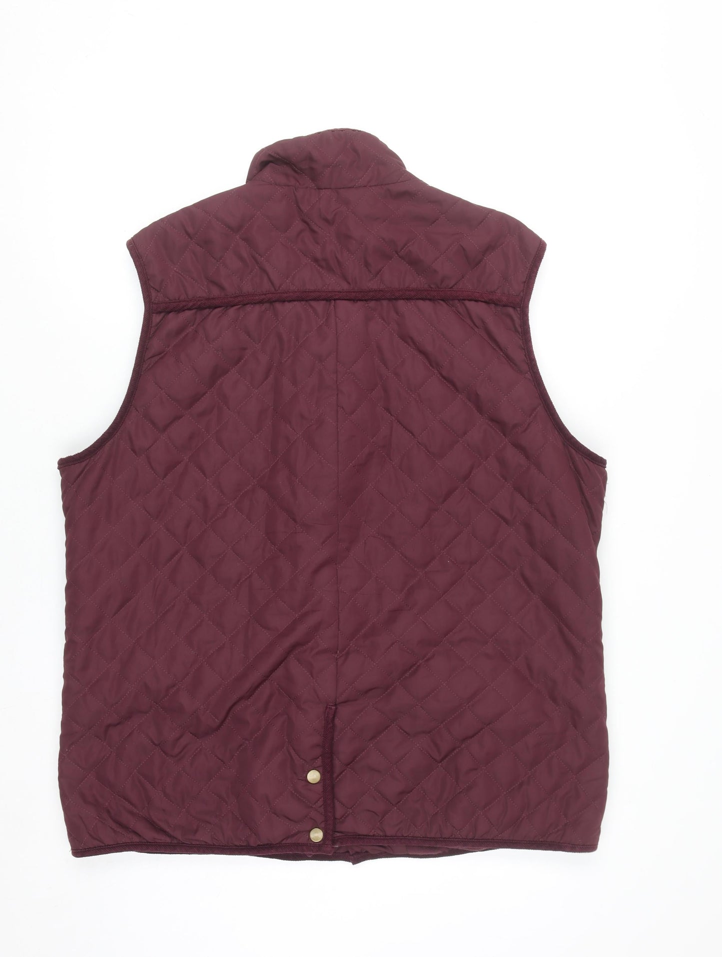 Cotton Traders Women's Red Quilted Toggle Waistcoat L