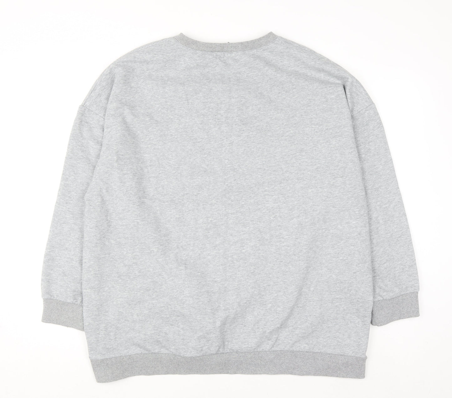 Izabel Women Grey Lovely Slogan Pullover Sweatshirt Size 22