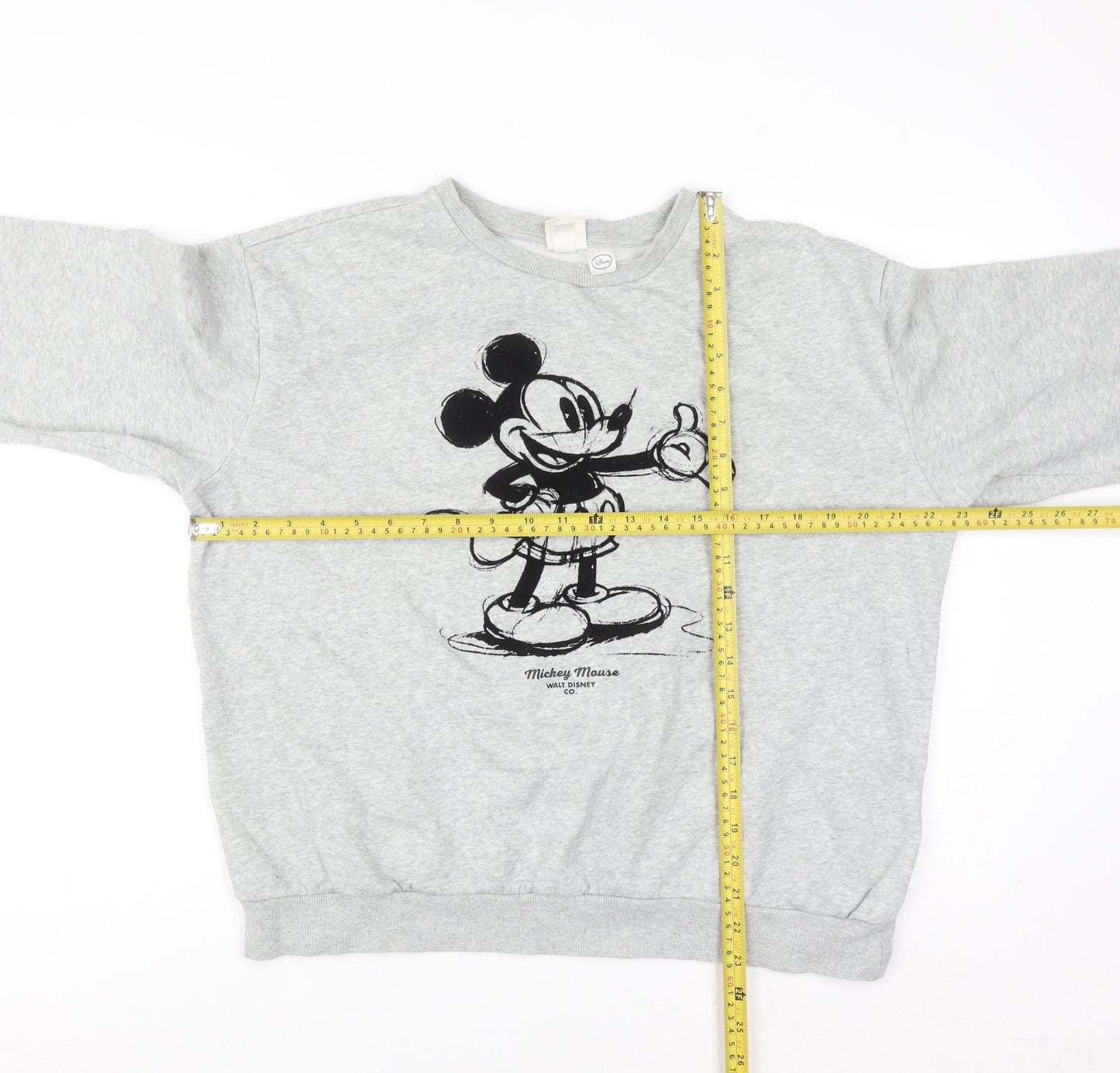 H&M Disney Women Grey Mickey Mouse Sweatshirt Size M