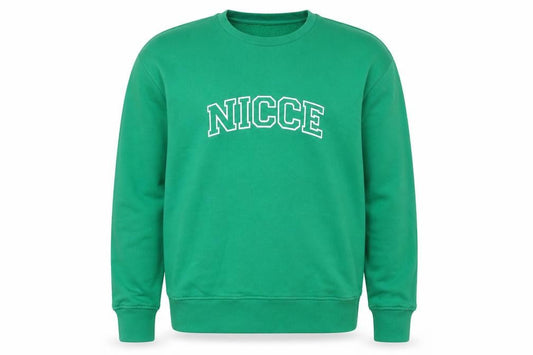 NICCE Men's Green XL Pullover Sweatshirt Crew Neck Logo Fleece