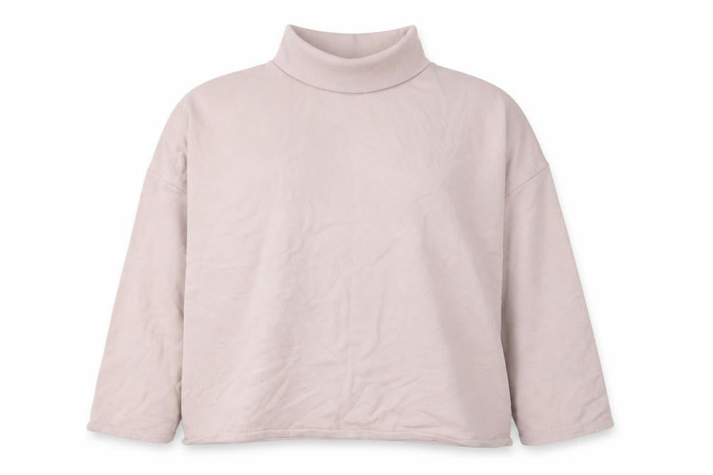 ASOS Design Womens Pink Roll Neck Pullover Sweatshirt Size M Cotton Blend