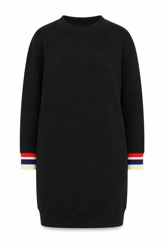 Oliver Bonas Women's Black Size 10 Long Sleeve T-Shirt Dress