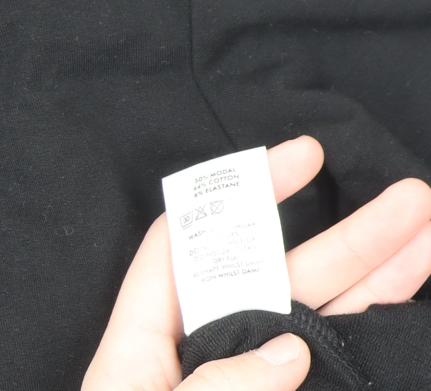 Oliver Bonas Women's Black Size 10 Long Sleeve T-Shirt Dress