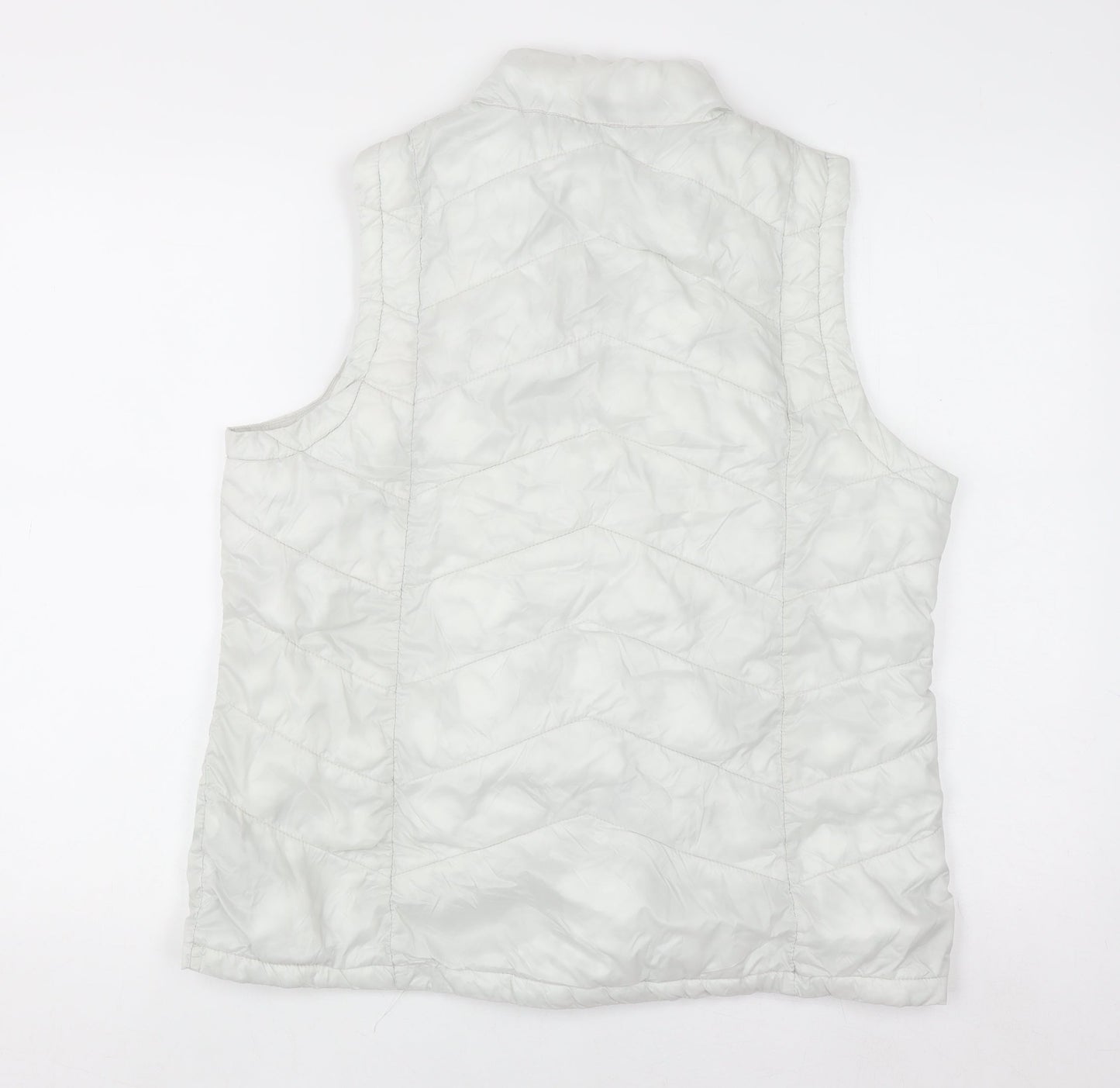 Principles Women's White Quilted Puffer Waistcoat Size 16
