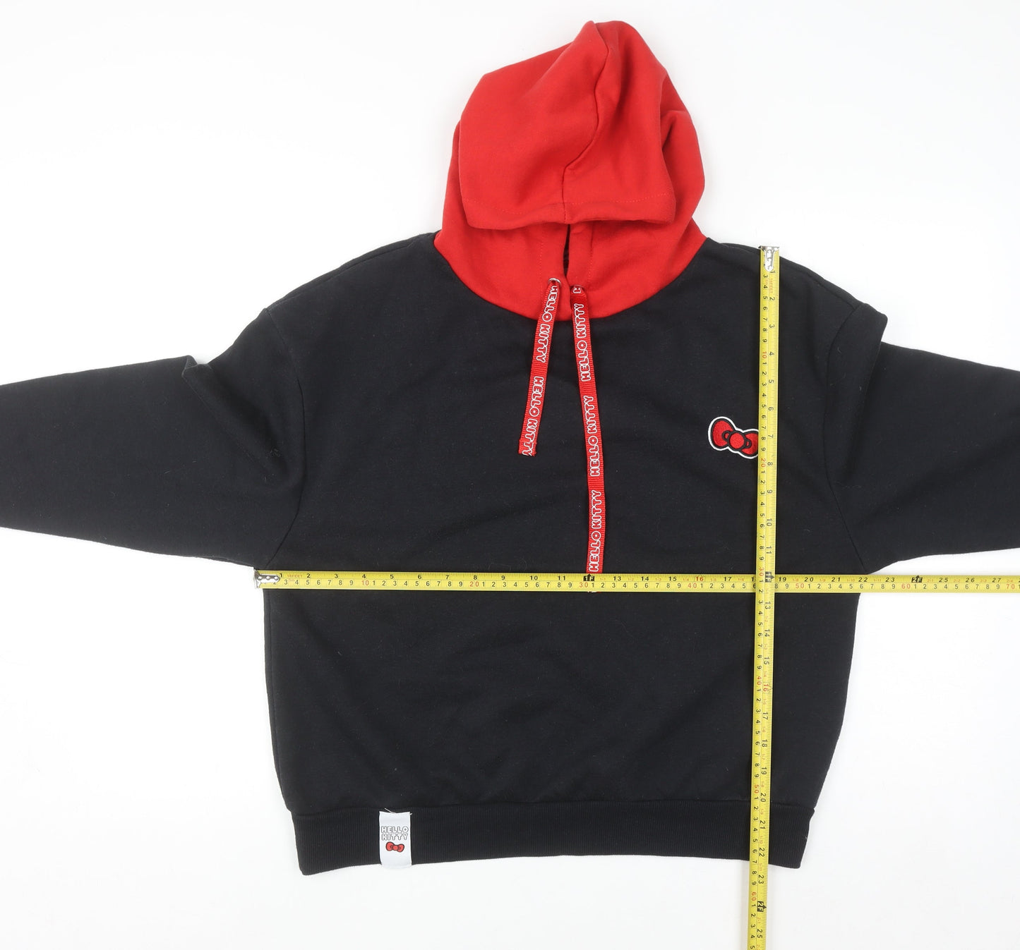 Hello Kitty Women's Black Red Pullover Hoodie Size M