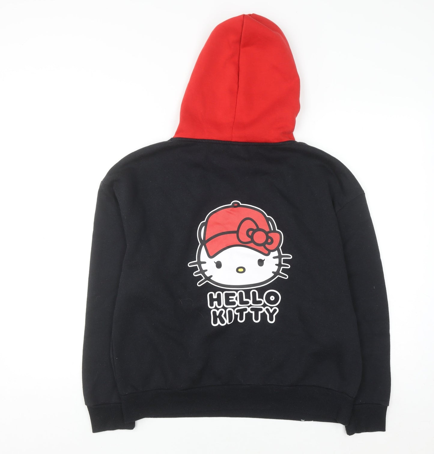 Hello Kitty Women's Black Red Pullover Hoodie Size M