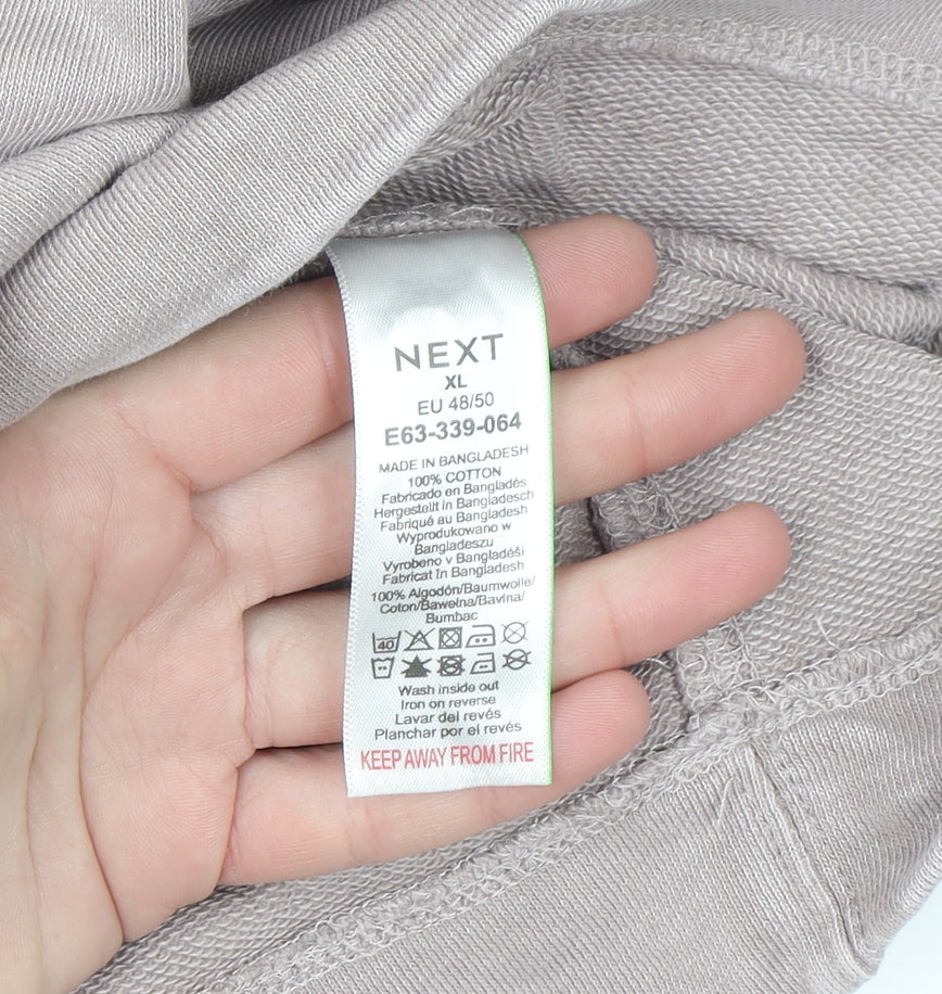 Next Women’s Beige Henley Long Sleeve Cotton Pullover XL