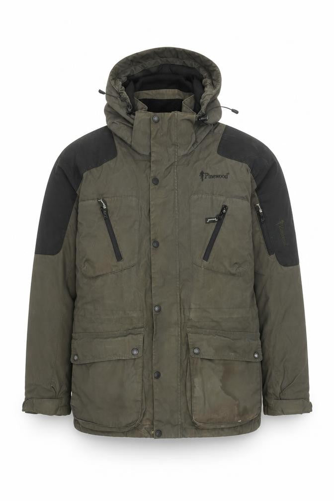 Pinewood Men's Green Hooded Outdoor Parka Jacket M