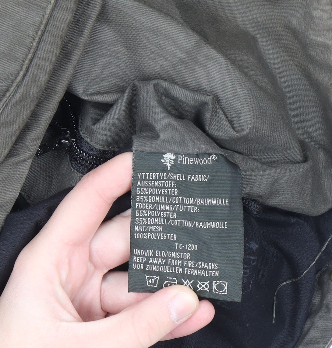 Pinewood Men's Green Hooded Outdoor Parka Jacket M