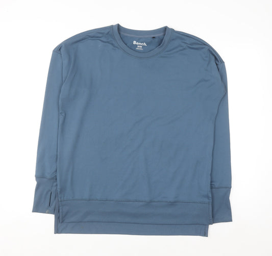 Bench Men's Blue Crew Neck Pullover Sweatshirt M Regular Fit