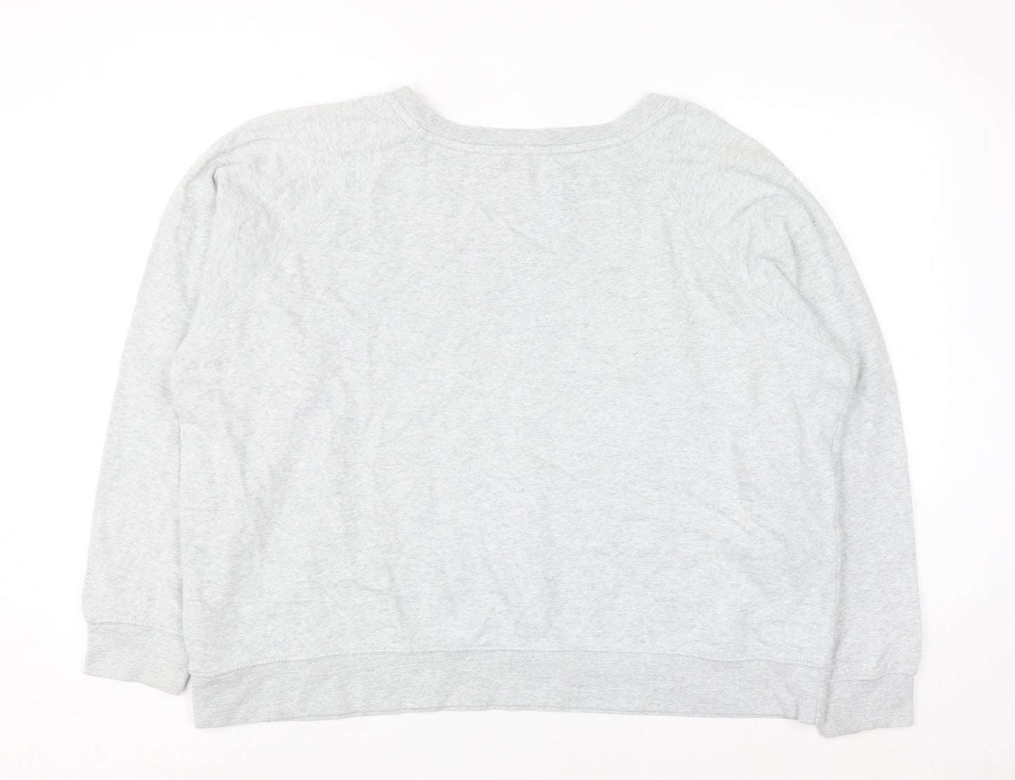 Marks and Spencer Women Grey BLOOM Cotton Pullover Sweatshirt Size 20