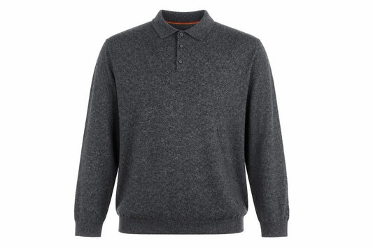 Next Men’s Grey Collared Henley Cotton Knit Jumper XL Tall