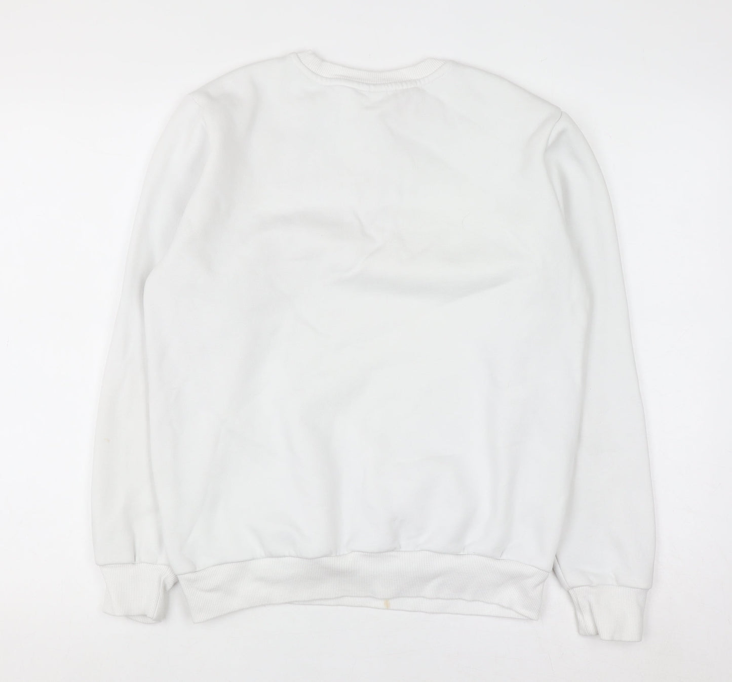 Adidas Boys White 13-14 Years Pullover Sweatshirt with Logo