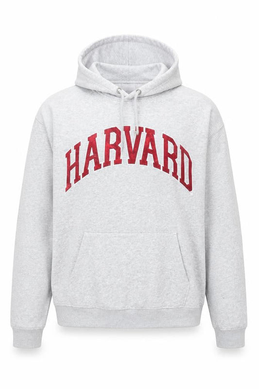H&M Women Grey Harvard Pullover Hoodie Small Cotton Blend