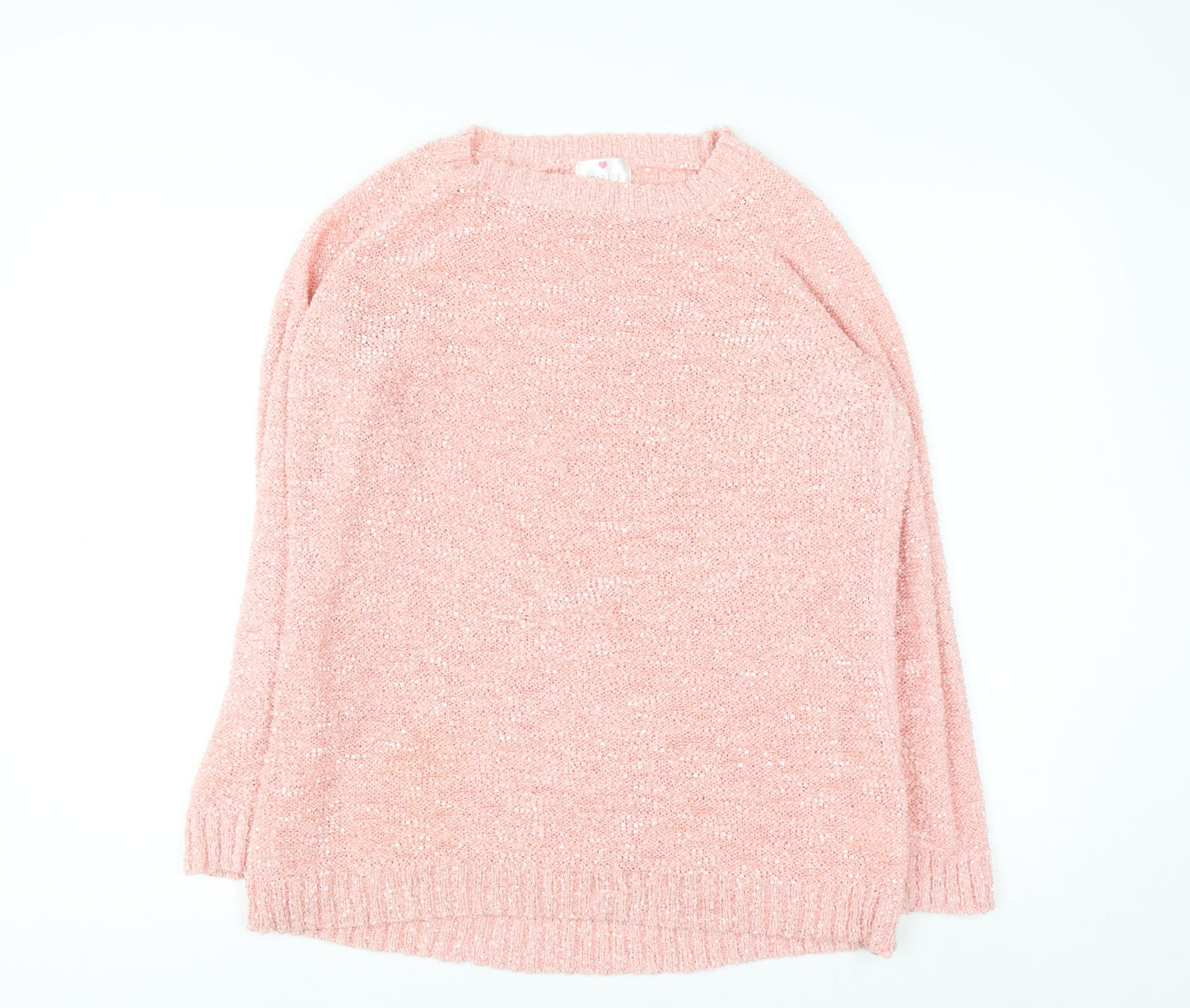Inspire Collection Women’s Pink Chunky Knit L Pullover Jumper