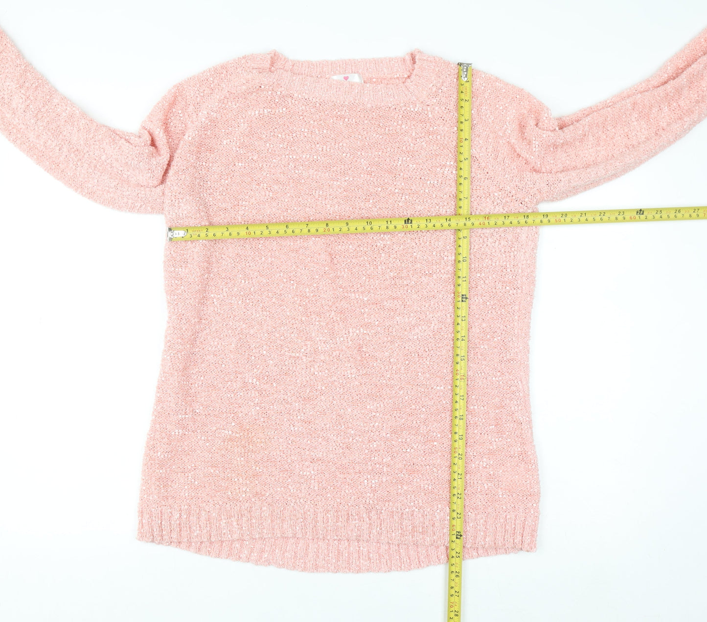 Inspire Collection Women’s Pink Chunky Knit L Pullover Jumper