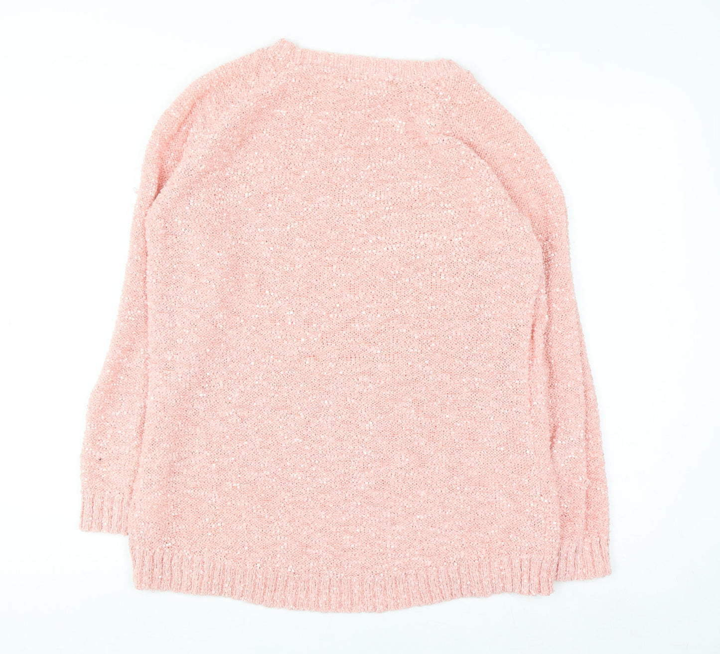 Inspire Collection Women’s Pink Chunky Knit L Pullover Jumper