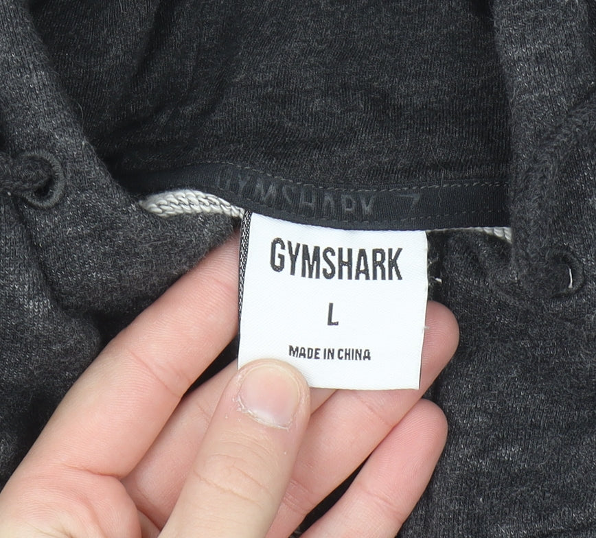 Gymshark Men's Grey Full Zip Hoodie Size L Regular Fit