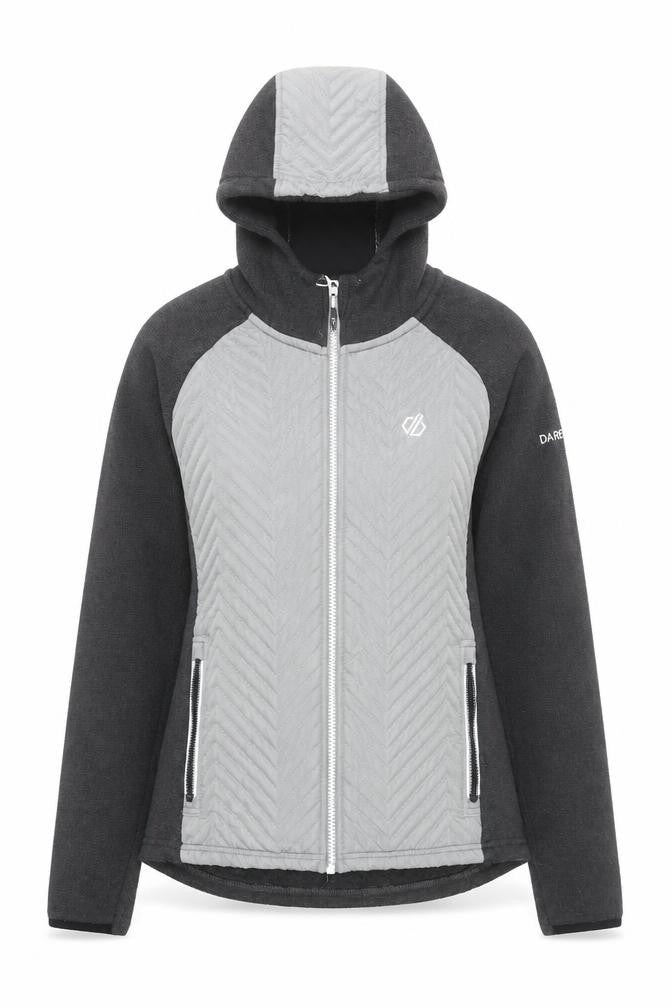 Dare 2b Womens Grey Full Zip Hooded Sweatshirt UK 10