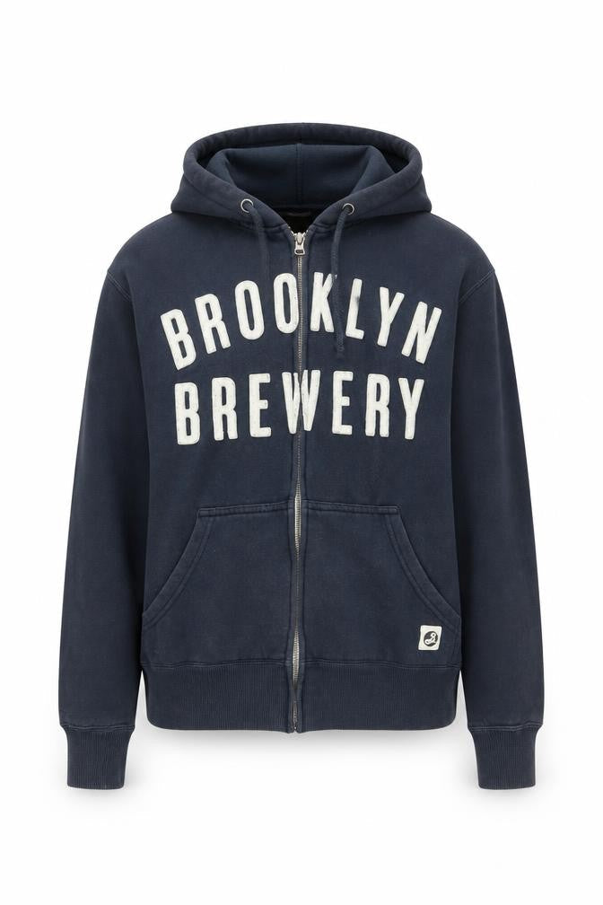 Brooklyn Brewery Navy Blue Women's Small Full Zip Hoodie