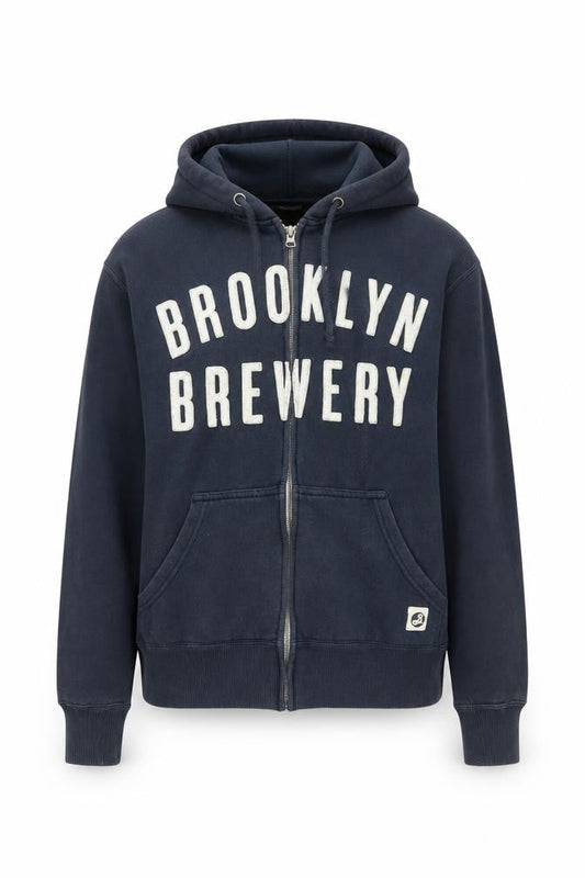 Brooklyn Brewery Navy Blue Women's Small Full Zip Hoodie
