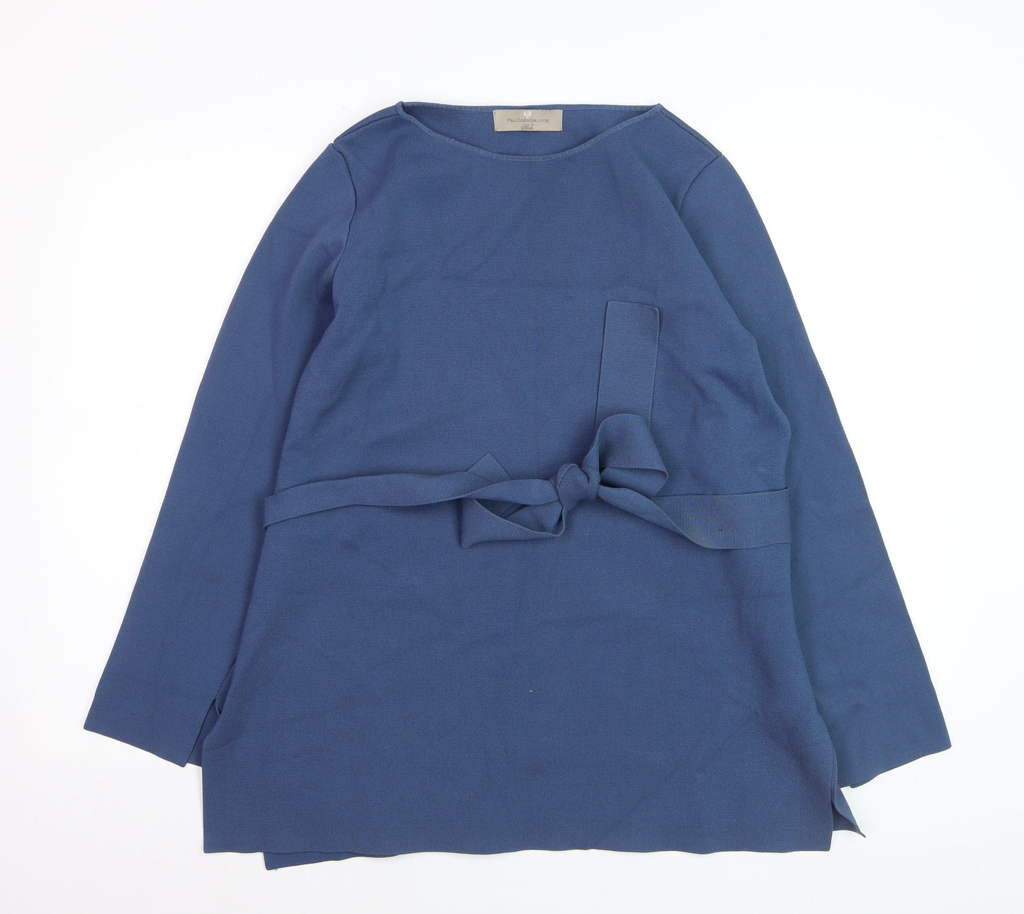 Paul Costelloe Living Blue Women's L Belted Tunic Jumper