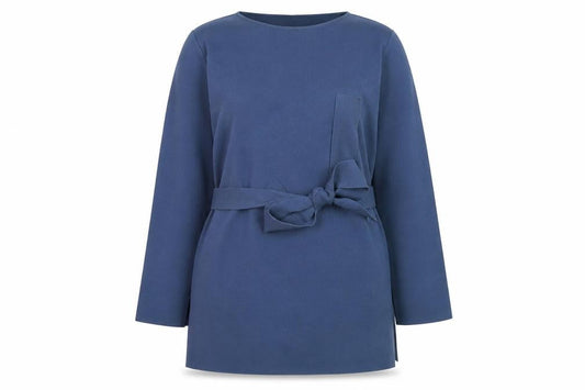 Paul Costelloe Living Blue Women's L Belted Tunic Jumper