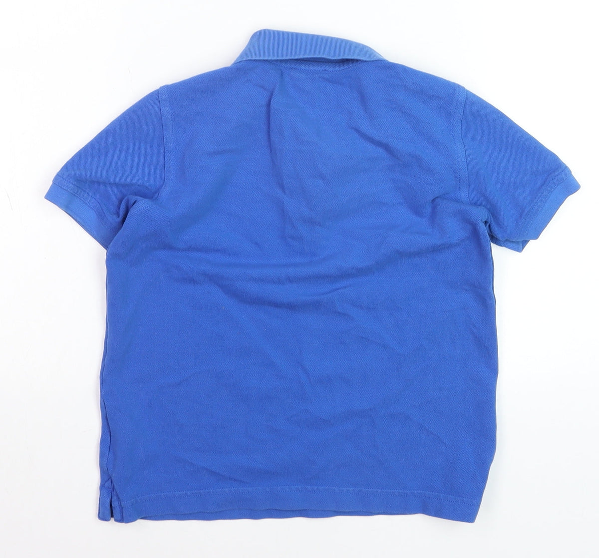 United Colors of Benetton Boys Blue 7-8 Years Cotton Polo Shirt