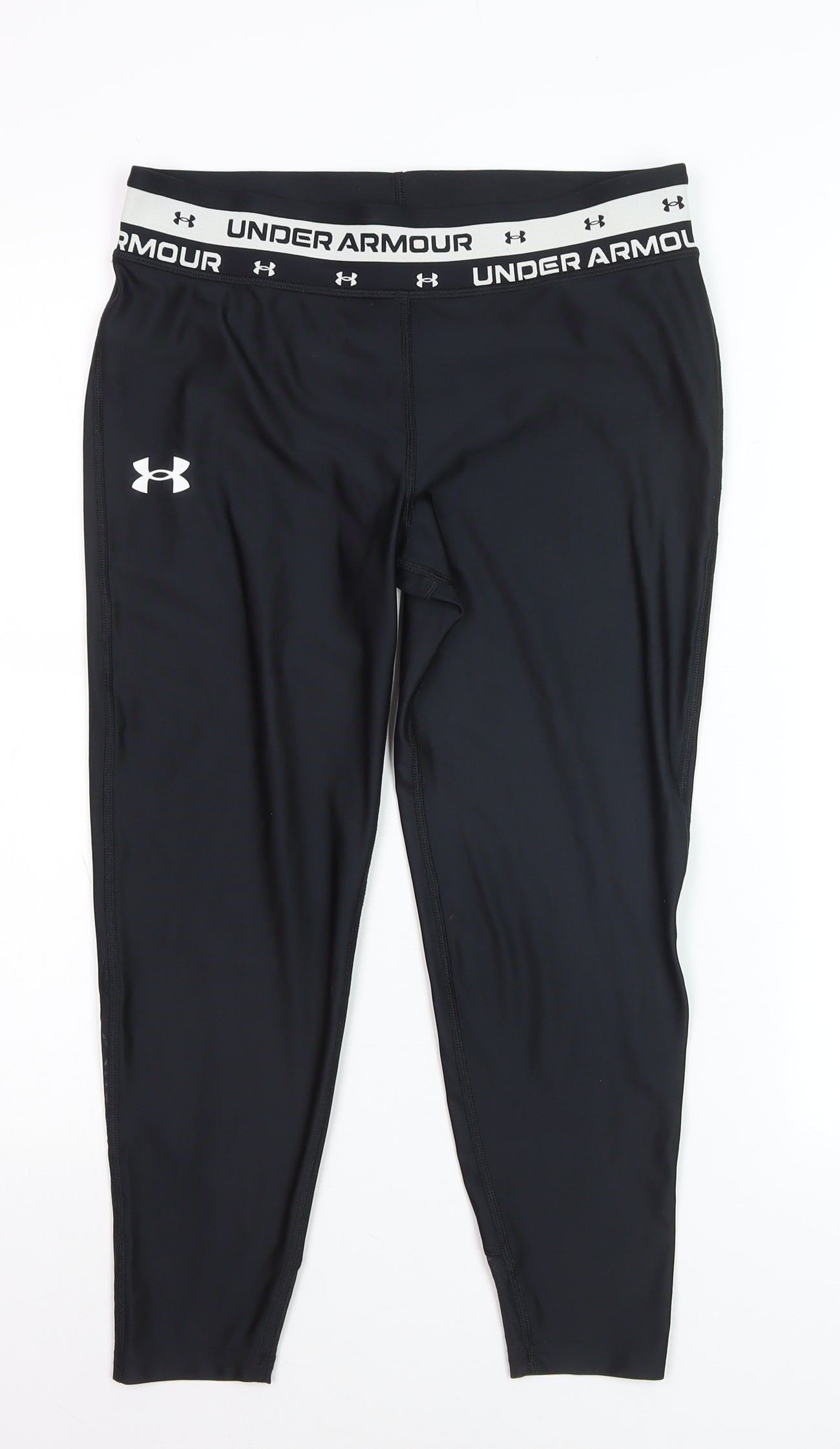 Under Armour Boys Black XL 15-16 Years Compression Leggings Activewear Trousers