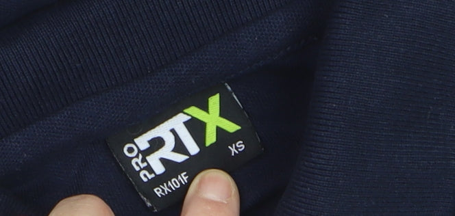 Pro RTX Boys Blue XS Polo Shirt Short Sleeve Cotton Blend