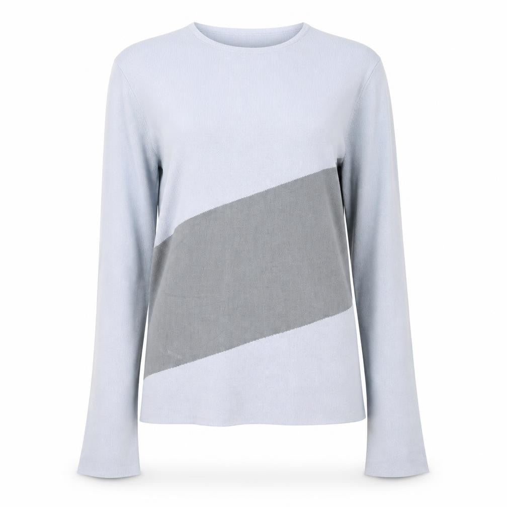 Adolfo Dominguez Women Grey Pullover Jumper Small Knit Long Sleeve