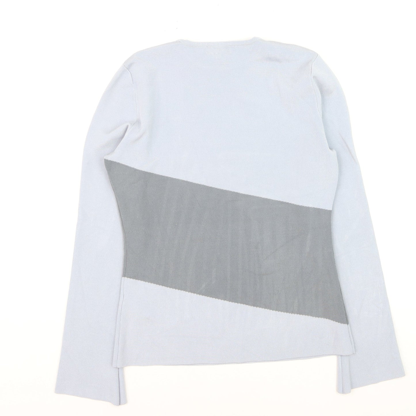 Adolfo Dominguez Women Grey Pullover Jumper Small Knit Long Sleeve