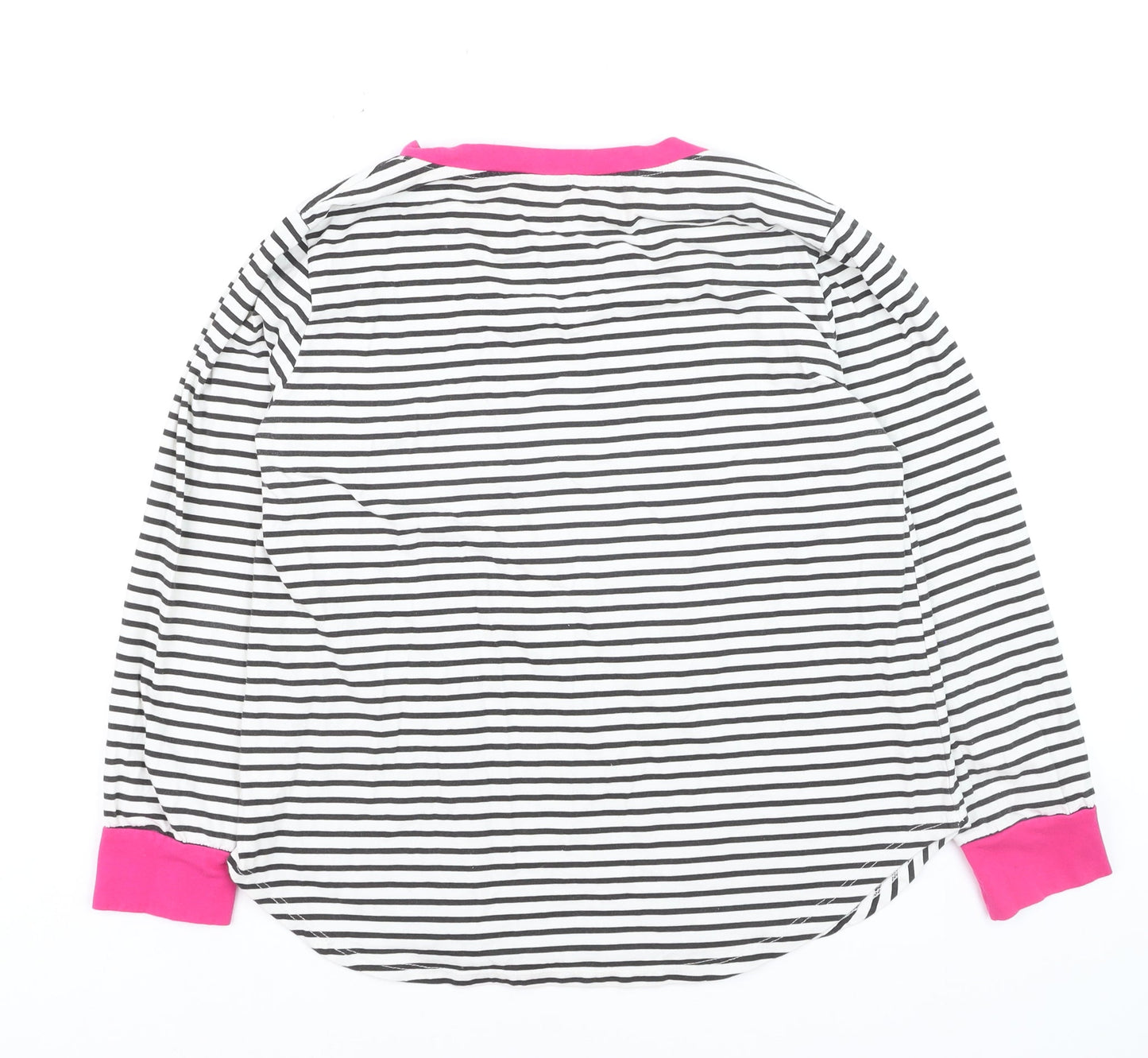 The Casual Company Women’s Multicoloured Striped Long Sleeve Cotton T-Shirt Size M