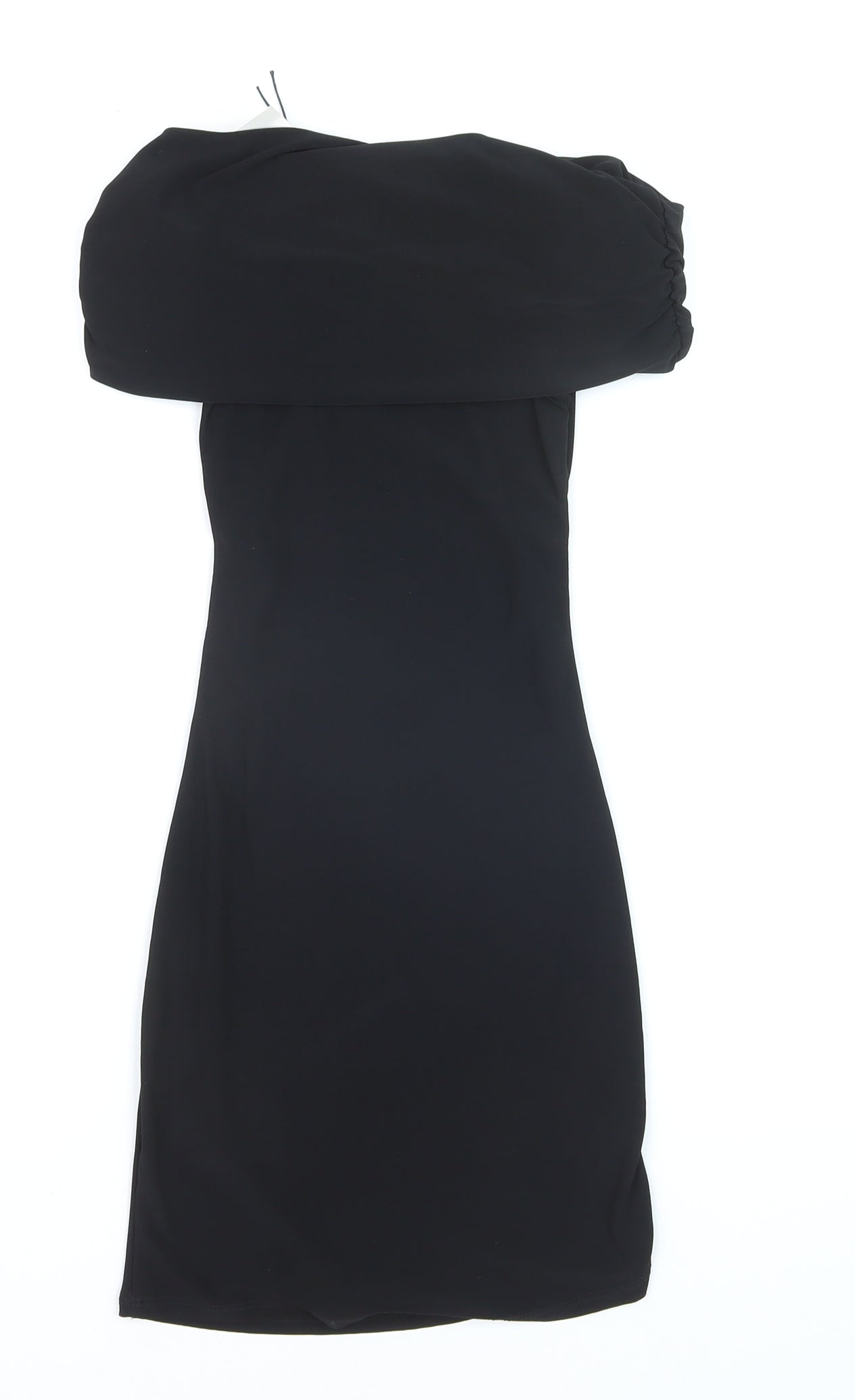 Pull&Bear Women’s Black Off Shoulder Bodycon Ruched Dress XS