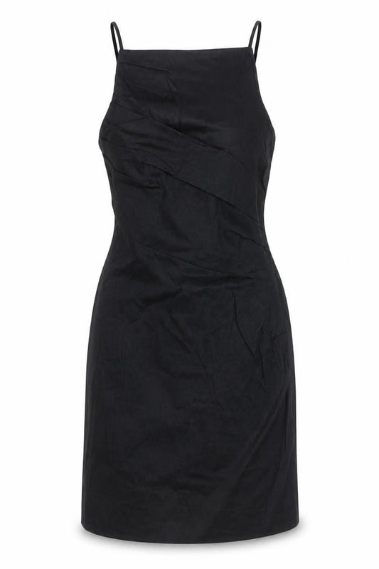 Zara Women Black Halter Bodycon Short Dress Size 12
