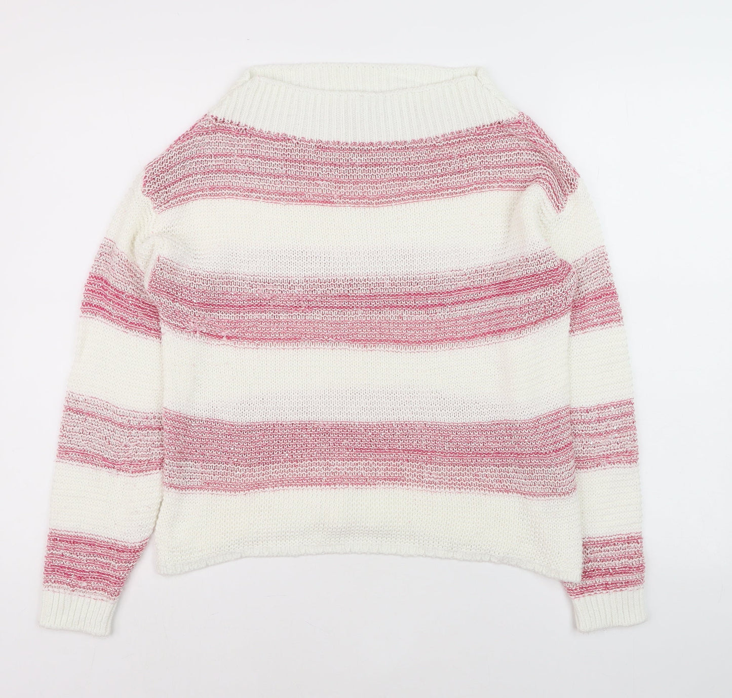 United Colors of Benetton Women's Multicoloured Striped Knit Jumper M