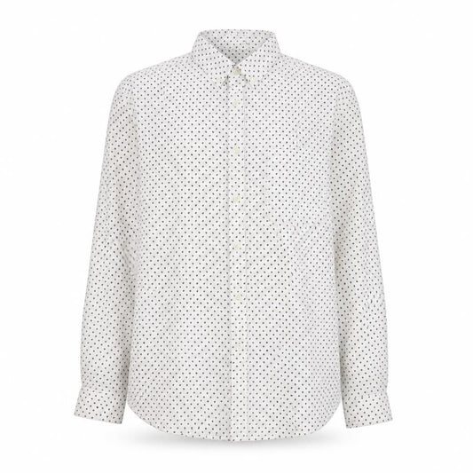Goodfellow & Co Women's White Printed Button-Up Shirt XL Cotton Slim Fit