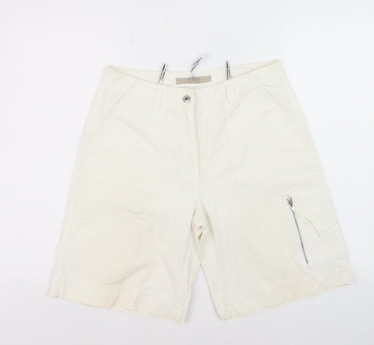 Zerres Men's Ivory Cotton Cargo Shorts Size L 40in
