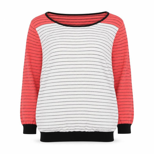 Oasis Women Multicoloured Striped Cotton Knit Pullover Jumper Size L