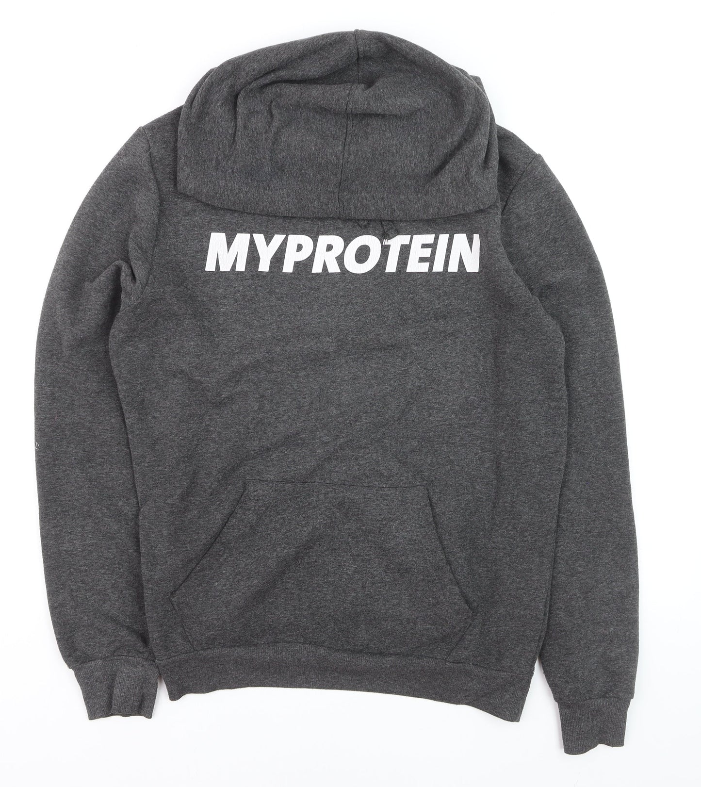 Myprotein Men's Grey Pullover Hoodie L Regular Fit Gym Sweatshirt